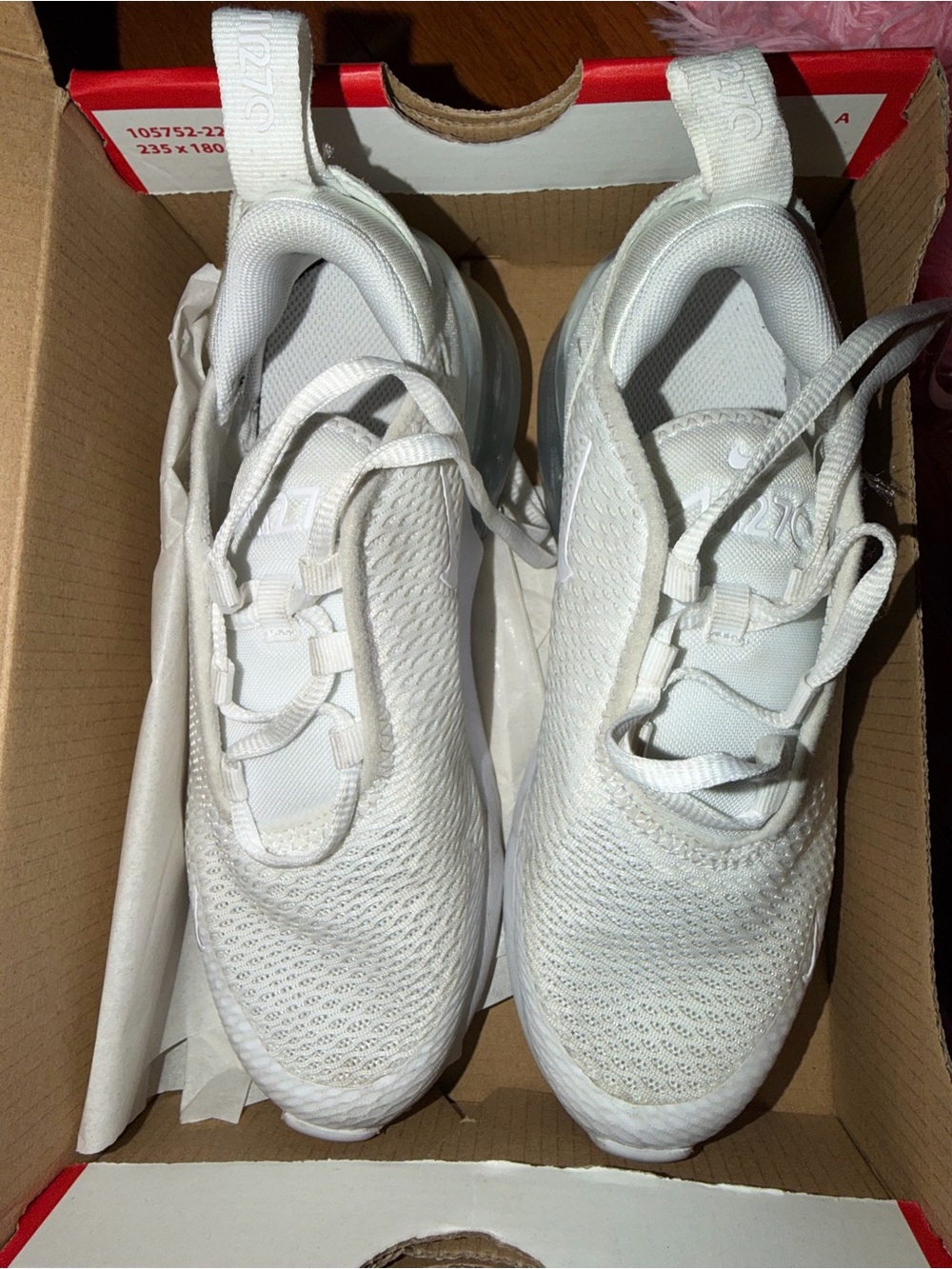 Nike Kids All-White Mesh Sneakers